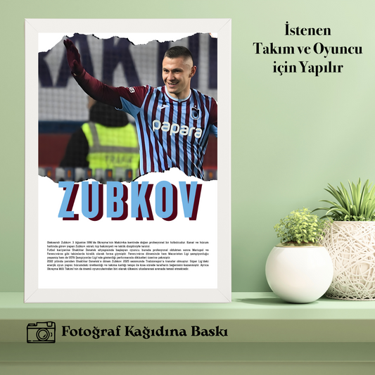 Seçtiğiniz Futbolcu Model 1 Tekli Ahşap Sporcu Tablo